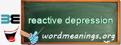 WordMeaning blackboard for reactive depression